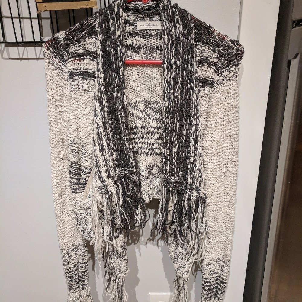 Abercrombie & Fitch Fringe Drape Sweater